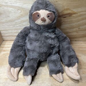 Gigglescape Target Sloth Stuffed Animal 11" Plush Toy Grey Floppy Huggable